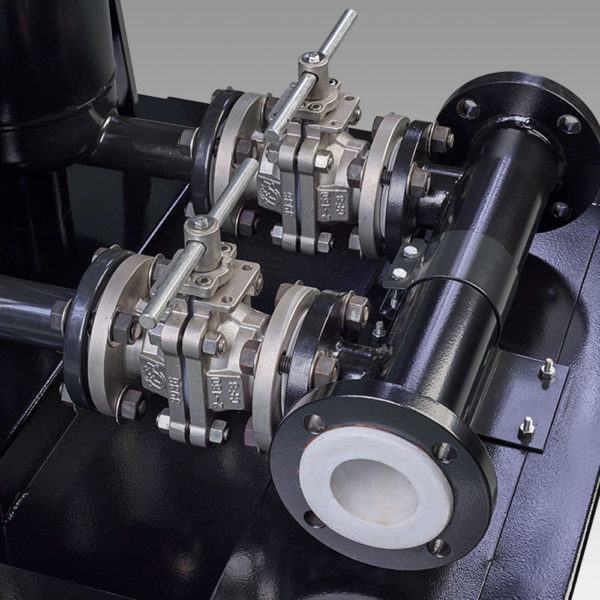 Filtration Systems Duplex PTFE Valves Open